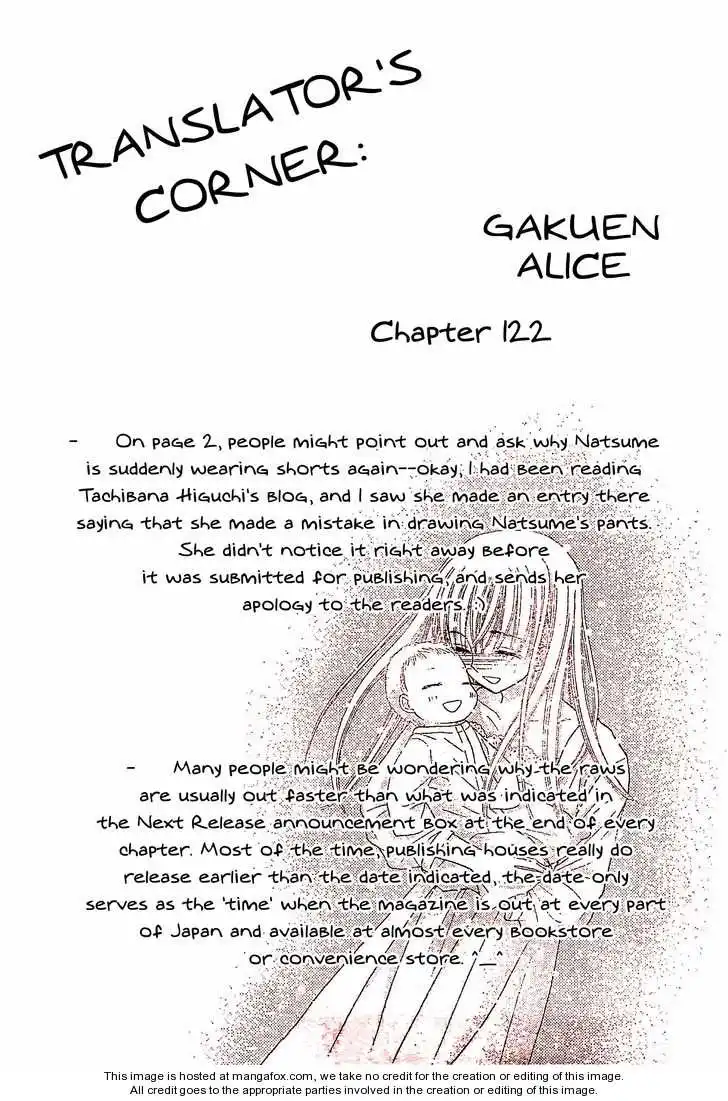 Gakuen Alice Chapter 122