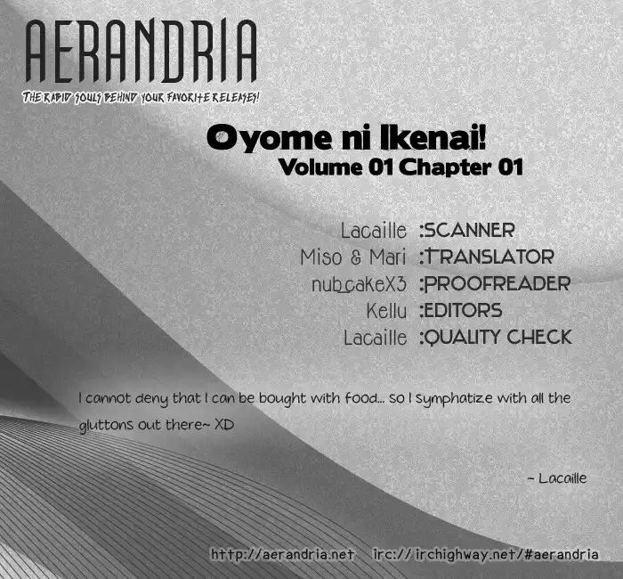 Oyome ni Ikenai! Chapter 1