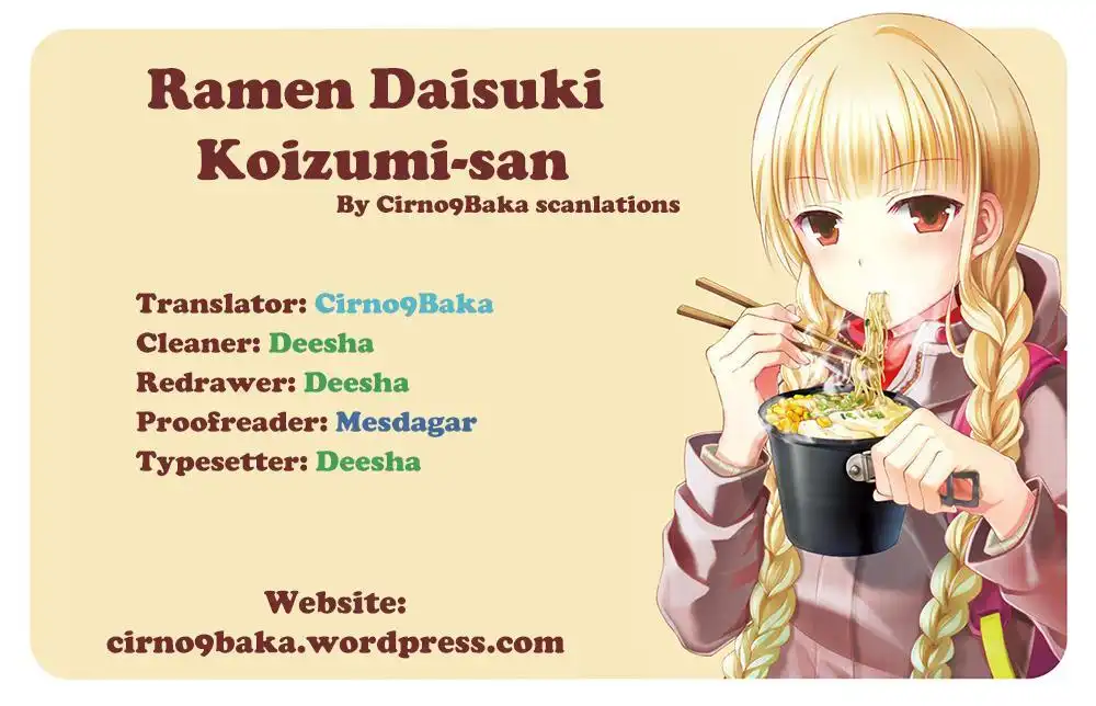 Ramen Daisuki Koizumi-san Chapter 9